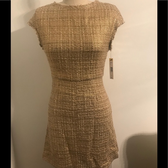 Alice + Olivia Gold Mini Dress - Picture 3 of 8